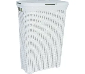 Curver RATTAN 40l Koš na špinavé prádlo krémová