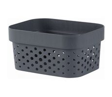 Curver Infinity Úložný box puntíky 1.4L tmavě šedá