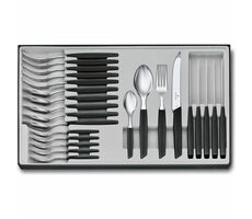 VICTORINOX Swiss Modern Příborový set 24ks černá / nerezová ocel