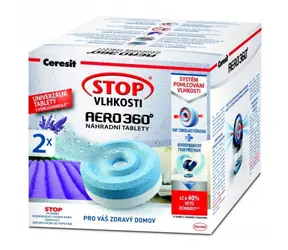 Ceresit STOP VLHKOSTI AERO 360° náhradní tablety 2v1 levandulová zahrada (2x450g)