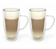Bredemeijer Sada dvoustěnných hrnků na Latte Macchiato / 2 ks / 400 ml / sklo / doprodej