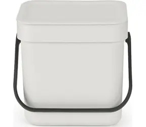 Brabantia Sort & Go Odpadkový koš 3L světle šedá / s rukojetí / plast / 18.8 x 17.4 x 13.9 cm