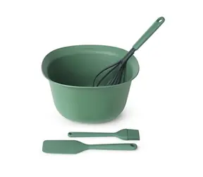 Brabantia Sada na pečení (mísa, šlehací metla, stěrka) zelená / silikon