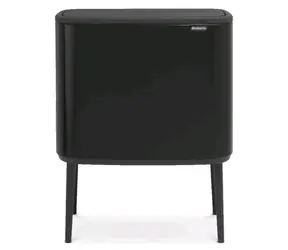 Brabantia Bo Touch Odpadkový koš na tříděný odpad 3 x 11 L matná černá / 54 x 68 x 31.2 cm