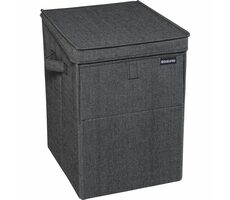 Brabantia Koš na prádlo 35 L stohovatelný černá / 44.5 x 37 x 32 cm 