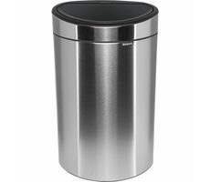 Brabantia Touch Bin New Odpadkový koš na tříděný odpad 23 + 10 L stříbrná / ocel matná / 72.5 x 43.5 x 30.5 cm