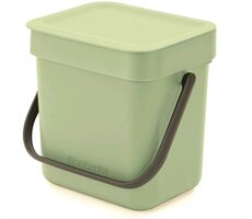 Brabantia Sort & Go Odpadkový koš 3L nefritově zelená / s rukojetí / plast / 18.8 x 17.4 x 13.9 cm