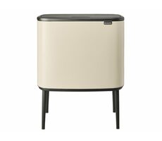 Brabantia Bo Touch Odpadkový koš na tříděný odpad 11 + 23 L béžová / 54 x 68 x 31.5 cm