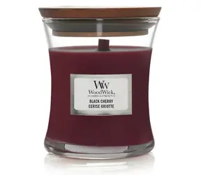 WoodWick Black Cherry 85g - váza malá / doba hoření: až 20 h