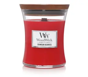 WoodWick Crimson Berries 275g  - váza střední / doba hoření: až 65h
