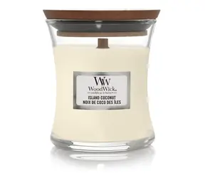 WoodWick Island Coconut 85g  - váza malá / doba hoření: až  20h