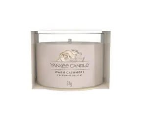 Yankee Candle Warm Cashmere votivní svíčka plněná ve skle 37g / doba hoření: až 10h
