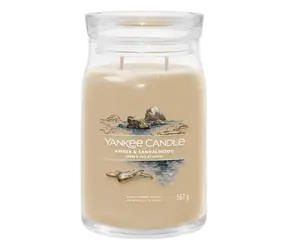 Yankee Candle Signature Amber & Sandalwood velká sklenice 567g / doba hoření až: 90h
