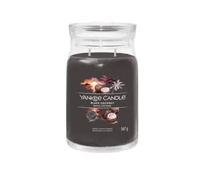 Yankee Candle Signature Black Coconut velká sklenice 567g / doba hoření až: 90h