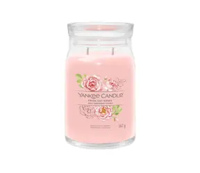 Yankee Candle Signature Fresh Cut Roses velká sklenice 567g / doba hoření až: 90h