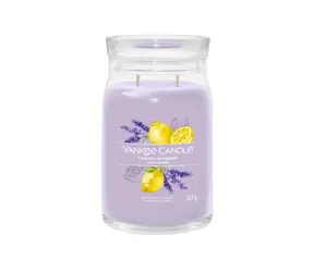 Yankee Candle Signature Lemon Lavender velká sklenice 567g / doba hoření až: 90h