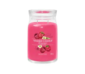 Yankee Candle Signature Red Raspberry velká sklenice 567g / doba hoření až: 90h