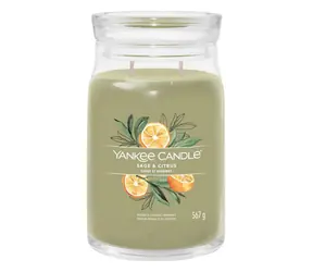 Yankee Candle Signature Sage & Citrus velká sklenice 567g / doba hoření až: 90h