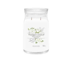 Yankee Candle Signature White Gardenia velká sklenice 567g / doba hoření až: 90h