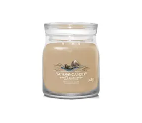 Yankee Candle Signature Amber & Sandalwood střední sklenice 368g / doba hoření až: 50 h