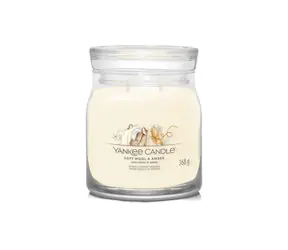 Yankee Candle Signature Soft Wool & Amber střední sklenice 368g / doba hoření až: 50 h