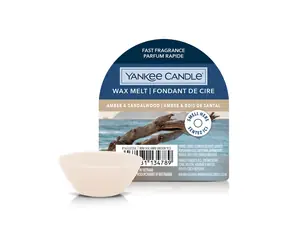 Yankee Candle Amber & Sandalwood vonný vosk do aromalampy 22g / doba hoření až: 8 h