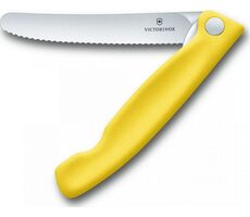 VICTORINOX Swiss Classic Svačinový skládací nůž s vlnitým ostřím žlutá / Délka čepele 11 cm