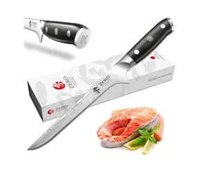 KozyGear KG 18052 Premier Vykošťovací nůž černá / délka čepele 15 cm / 67 vrstvá ocel