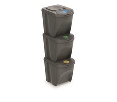 PROSPERPLAST SORTIBOX 3 x 25 l šedá / Odpadkový koš 