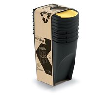 PROSPERPLAST SORTIBOX 4 x 35 l černá / Odpadkový koš 