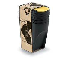 PROSPERPLAST SORTIBOX 3 x 35 l černá / Odpadkový koš 