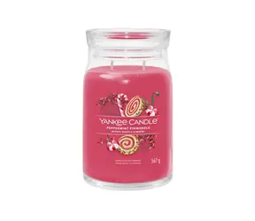 Yankee Candle Signature Peppermint Pinwheels 567g - svíčka velká 2 knoty / doba hoření: až 90h