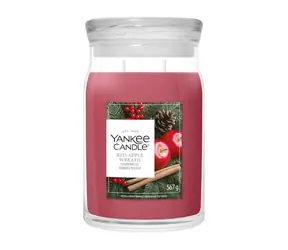 Yankee Candle Signature Red Apple Wreath 567g - svíčka velká 2 knoty / doba hoření: až 90h