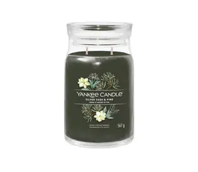 Yankee Candle Signature Silver Sage & Pine 567g - svíčka velká 2 knoty / doba hoření: až 90h