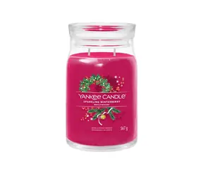 Yankee Candle Signature Sparkling Winterberry 567g - svíčka velká 2 knoty / doba hoření: až 90h