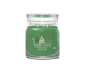 Yankee Candle Signature Shimmering Christmas Tree 368g - svíčka střední 2 knoty / doba hoření: až 50h