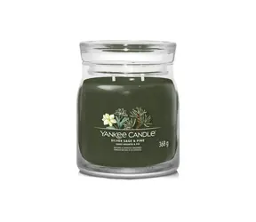 Yankee Candle Signature Silver Sage & Pine 368g - svíčka střední 2 knoty / doba hoření: až 50h