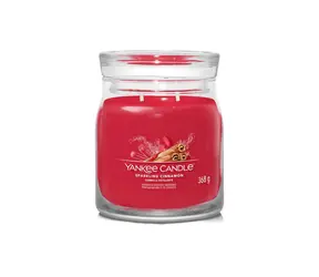 Yankee Candle Signature Sparkling Cinnamon 368g - svíčka střední 2 knoty / doba hoření: až 50h
