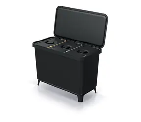 PROSPERPLAST SYSTEMA 3 x 10 l černá / Odpadkový koš 