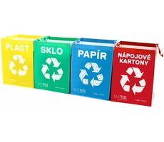 SIXTOL SORT EASY 4 CARTON 4 x 36 l / Tašky na tříděný odpad / 30x30x40 cm / 4 ks 