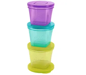 NUK Dózičky na dětské pochoutky / 6ks / 2x65 ml / 2x75 ml / 2x85 ml 