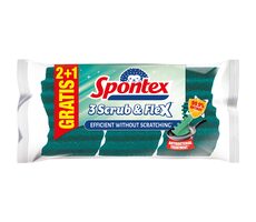 Spontex Scrub & Flex houbička na nádobí / 3 ks  