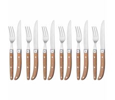 WMF Ranch Sada steakových příborů 12 ks / Nerezová ocel / 6x vidlička / 6x nůž