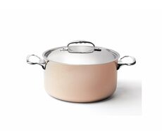 De Buyer Prima Matera Hrnec s pokličkou na indukci 20 cm / 3.3 l / měď + nerezová ocel 