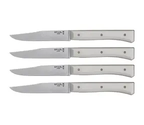 Opinel Facette 11 cm bílá / Sada stolních nožů / 4 ks 