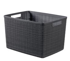 Curver Jute Úložný koš 20 l šedá / 36 x 28 x 23 cm