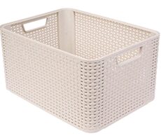 Curver Style Úložný košík L 30 l bílá / 43.6 x 32.6 x 23 cm 
