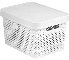 Curver Infinity Úložný box s víkem - Perforovaný 17 l bílá / 36 x 27 x 22 cm