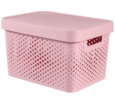 Curver Infinity Úložný box s víkem 17 l růžová / 36 x 27 x 22 cm