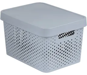 Curver Infinity Úložný box s víkem 17 l šedá / 36 x 27 x 22 cm  / doprodej